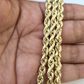 14K Yellow Gold 4mm Rope Chain 20 inch Diamond cut necklace Real 14KT