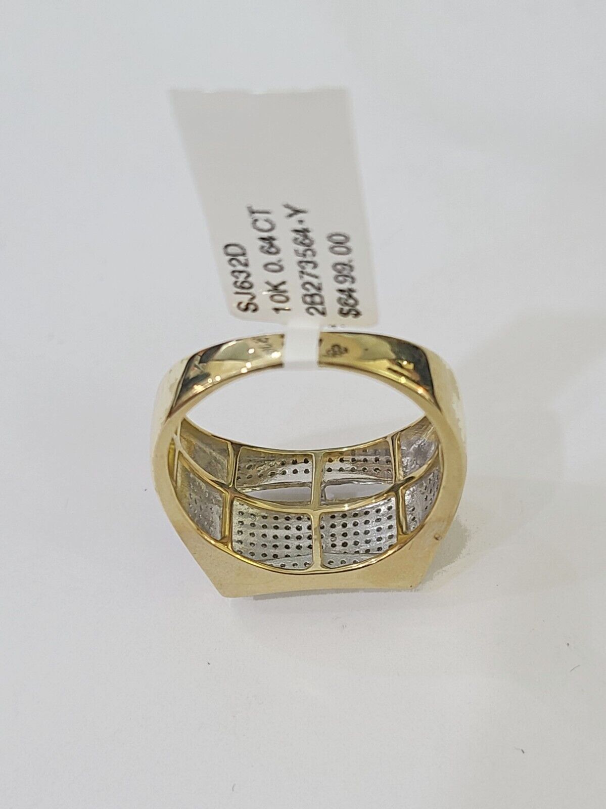 Real 10k Yellow Gold Diamond Mens Ring Band Wedding Genuine Natural