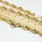 Real 10k Gold Rope Chain Necklace 24 Inch 15mm lobster Lock Men's Authentic 10kt