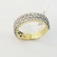 Mens Band 10k Yellow Gold Genuine Diamonds 0.75 CT Ring SIZE 10 Three Row D.REAL
