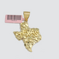 14k Gold Cuban Link Chain 20" Necklace Texas Map Charm Pendant Real 14KT SET