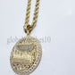 REAL 10k Gold Last supper Pendant 10kt Rope Chain Men Charm Necklace SET 22"-30"