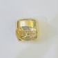 Real 10k Nugget Ring yellow Gold men casual Rectangle gold ring 10kt All Sizes