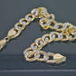 REAL 10K Yellow Gold Cuban Bracelet Diamond Cut 9" Inch 10mm Lobster Lock