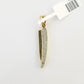 10K Yellow Gold Real Diamond Knife Charm 1" Inch Knife Shaped Pendant Men Women