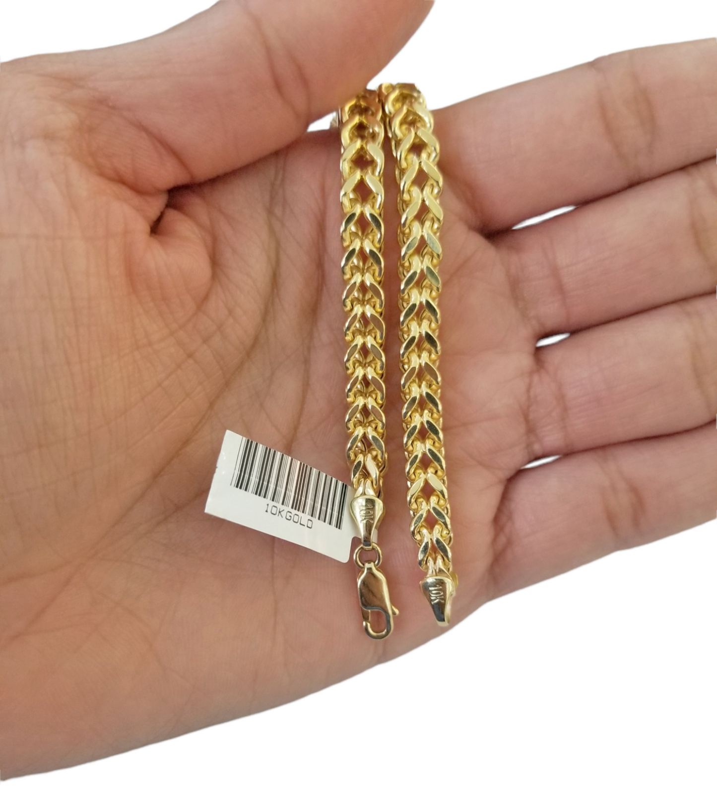 10k Yellow Gold Franco Chain 22 24 26 28" Inch Real Gold 7mm Box Necklace