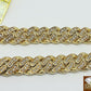 Mens 3CT Diamond Bracelet 10k Yellow Solid Gold Miami Cuban 9 Inch 8mm Bracelet