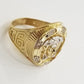 Real 10K Yellow Gold Ring Head Pinky Casual Mens Ring All Sizes