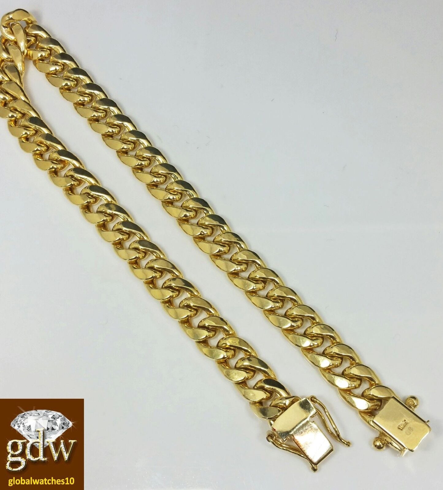 Real 10k yellow Gold Miami Cuban Bracelet 9" Inch 7mm Box Lock Unisex