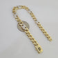 10k Yellow Gold Miami Cuban Link Bracelet 8.5 Inch Anchor Mariner 12mm Gold