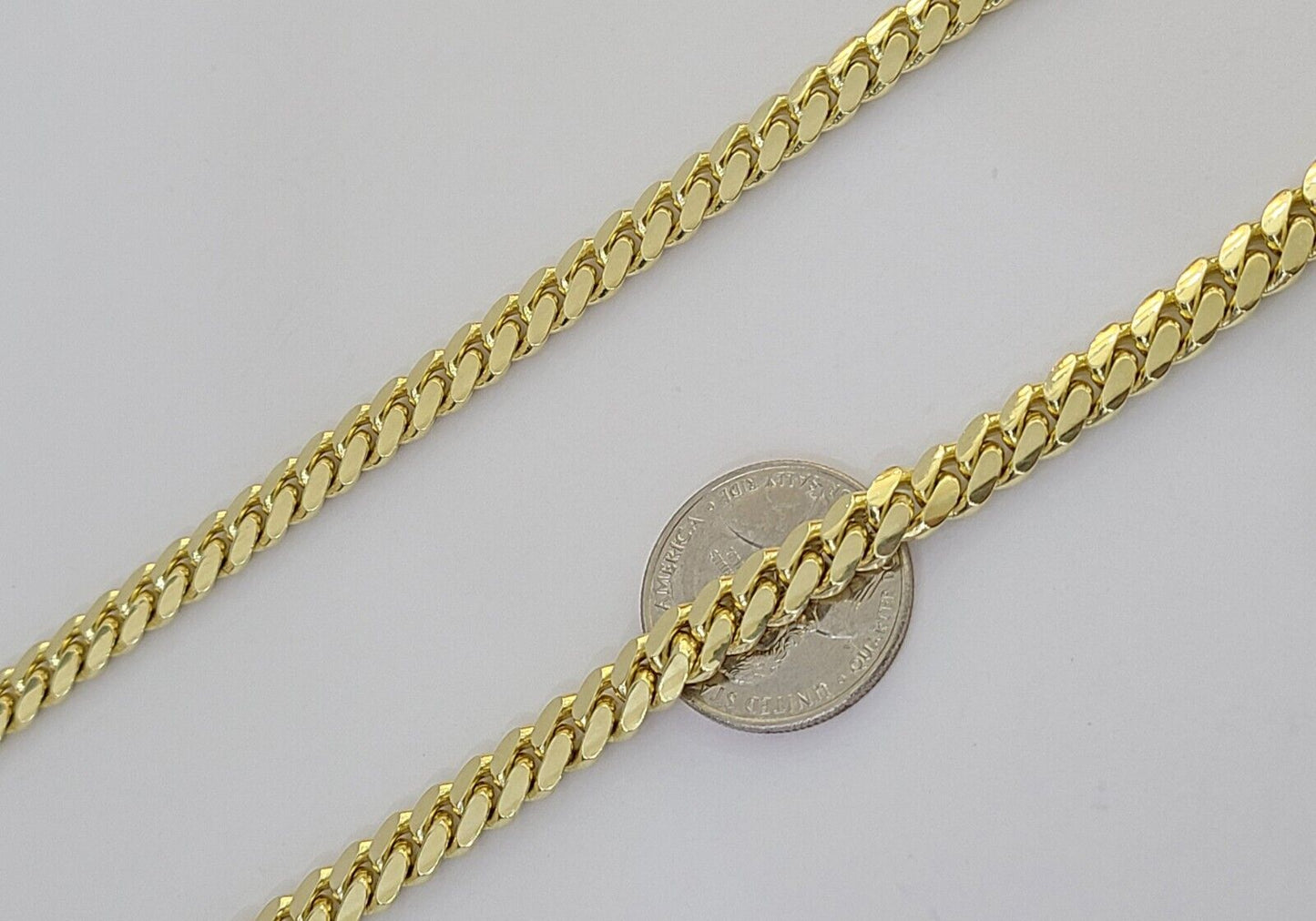 14k Yellow Gold 7mm Miami Cuban Link Chain Necklace 20"-26" Inch Real Solid