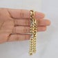 10k Yellow Gold Miami Cuban Link Bracelet 8.5 Inch Anchor Mariner 12mm Gold