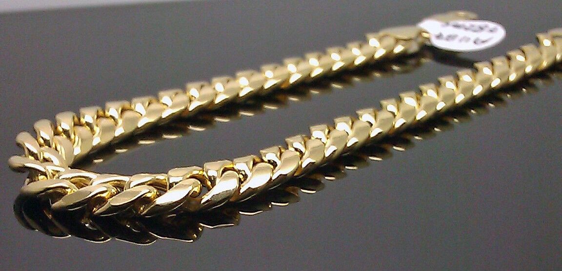 10k Yellow Gold Miami Cuban Bracelet Real 10kt Gold 6mm Link 7 inch Men Women
