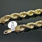 10k Gold Rope Chain 2-8mm Necklace 16"-30" men women Diamond cut REAL 10k