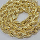 10mm 28" 10K Gold Rope Chain Men Necklace REAL 10kt Yellow Gold Diamond Cut