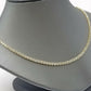 10K Yellow Gold 3mm Tennis Chain Necklace Women Real 10kt Gold 22"