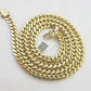 Solid Real 10k Gold Chain Miami Cuban Link 6mm Box Lock 22" Yellow Gold Necklace