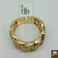 Solid 14k Yellow Gold Diamond Ring Band Cuban Style Men 1.28 CT Genuine
