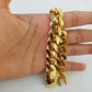 10K Yellow Gold Monaco Bracelet 8.5 inch 15mm Cuban link hand chain Real 10k