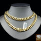10k Gold Cuban Chain necklace Yellow Gold, 10mm 22 Inch Box Lock Strong Men
