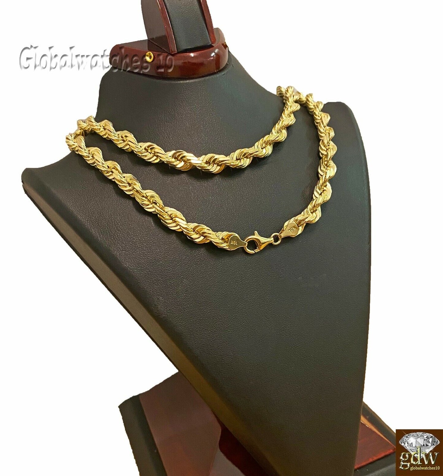 Real 10k SOLID Gold Rope Chain For Men 20 Inch 8mm On Sale Free Shipping THICK