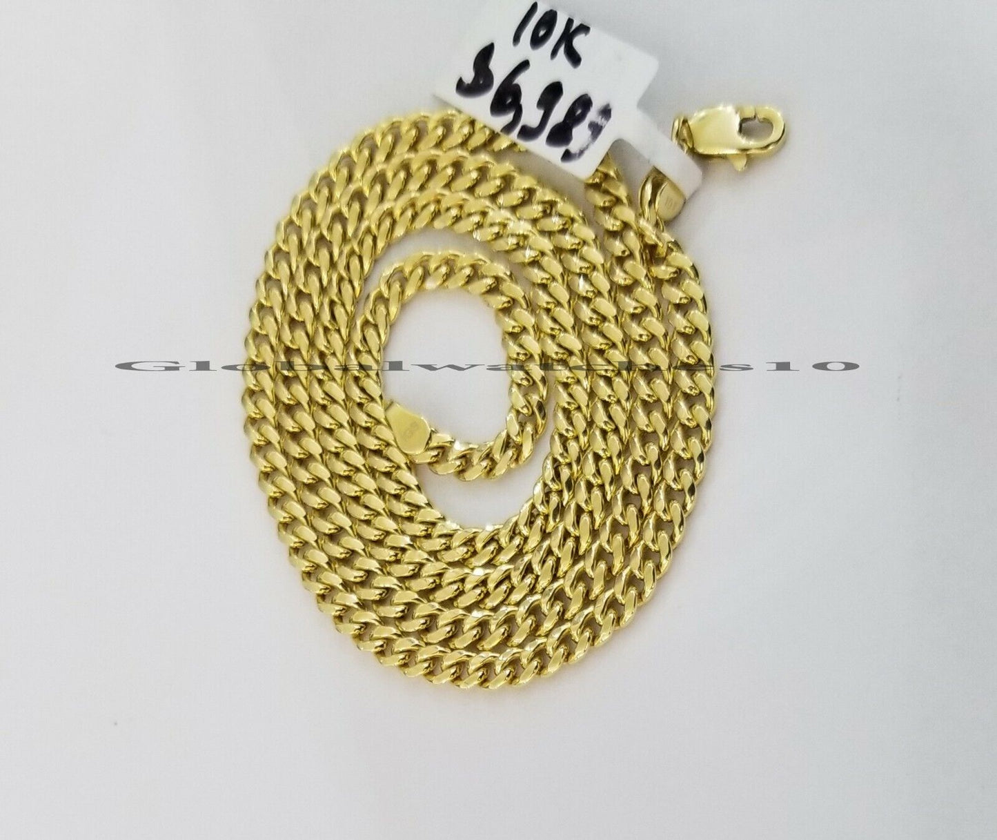 10k Gold Miami Cuban Chain Necklace & Bracelet 2MM-9MM link 7-30" Real 10kt Gold