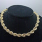 Real 10K Yellow Gold 10mm Rope Chain 24" Inch Thick Men