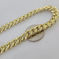 Real 14K Yellow Gold Miami Cuban Bracelet 8.5" Inch 10mm 14K Box Clasp Link