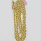 Real  14k Yellow Gold Rope Chain 3mm 18 Inches Ladies Necklace
