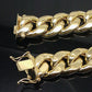 Real 10k Yellow Gold Men 11mm Miami Cuban Bracelet Box Lock 9"