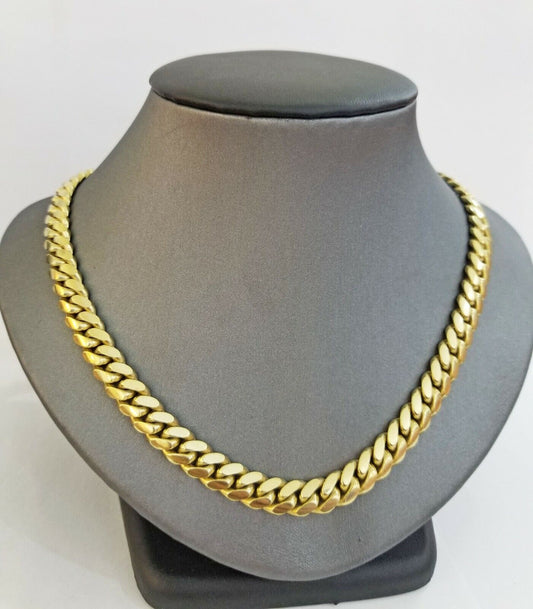 10K SOLID Yellow Gold Miami Cuban Chain 8mm 24" Inch men's Real gold 10kt