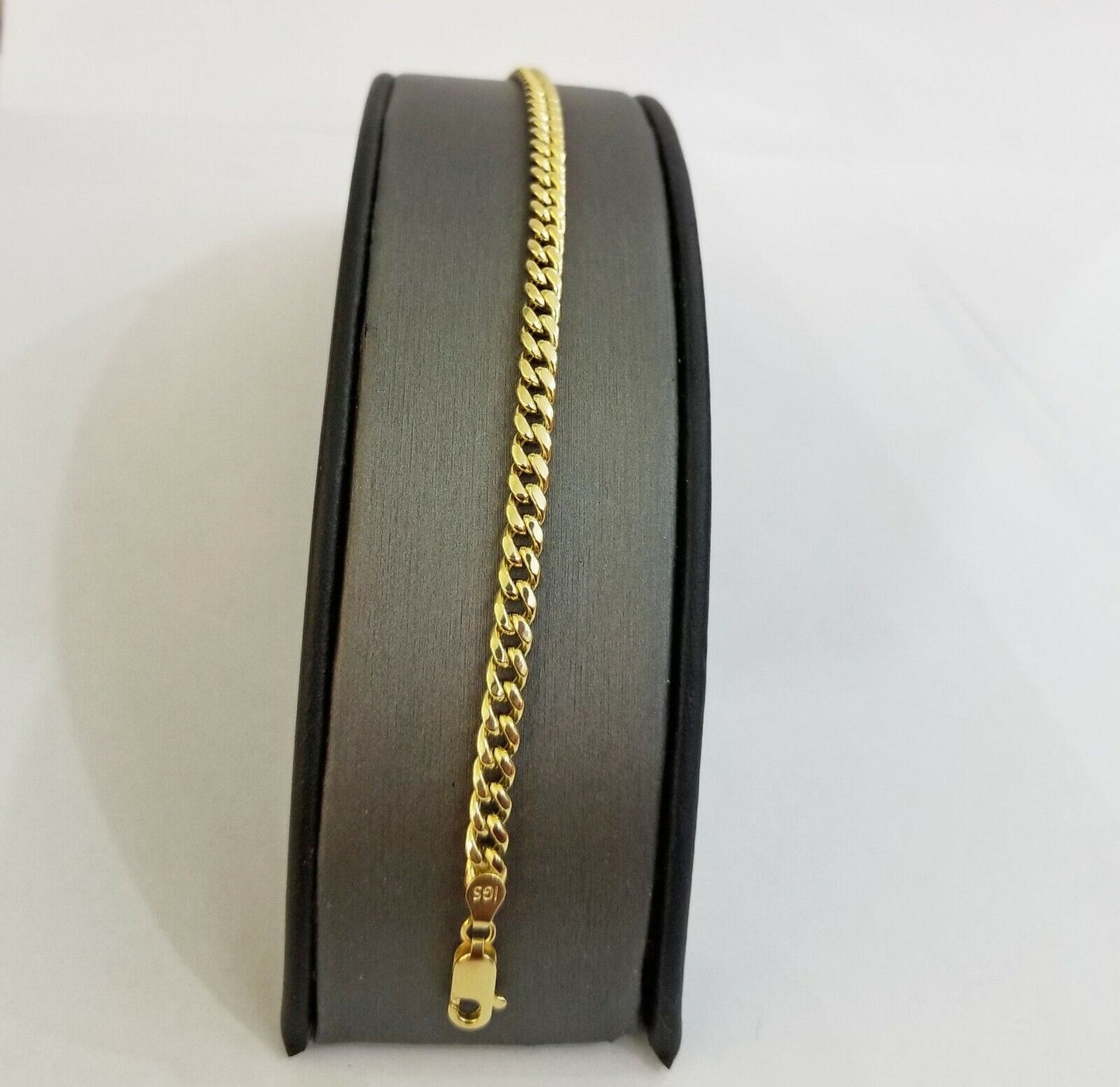 10k Yellow Gold Miami Cuban Bracelet 8inch 5mm lobster lock men women hand chain