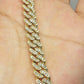 Mens 3CT Diamond Bracelet 10k Yellow Solid Gold Miami Cuban 9 Inch 8mm Bracelet