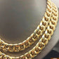 Real 10k Yellow Gold  Miami Cuban Chain Necklace 12mm 30" Inch Box Lock