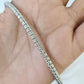 Real 10k Iced Bead Chain White Gold 4mm 24" Necklace Men Women Real Genuine