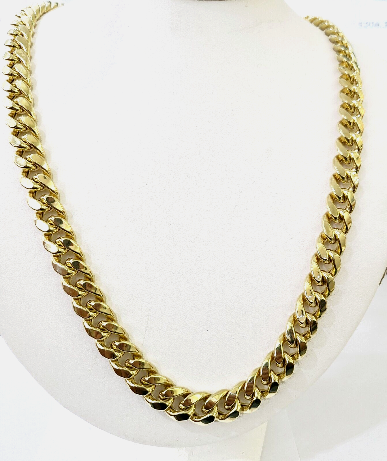 Real 14k Gold Miami Cuban Link Chain Necklace 11mm 26 inches Box lock 14kt