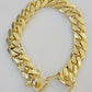 10k solid Yellow Gold Miami Cuban Bracelet 12.5 mm Link 9" inch Men's REAL 10kt