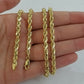 4mm 20" 10k Gold Rope Chain Necklace Diamond Cut REAL 10kt Yellow Gold Men Women