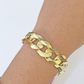 14K Real Yellow Gold Cuban Curb Bracelet 15mm Link 9" inch Genuine