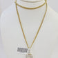 10k Gold Genuine Diamond "G" Initial Pendent with 20 Inch 3mm Miami Cuban Chain