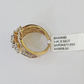 Real 10k Yellow Gold Diamond Ladies Ring Women Engagement Wedding
