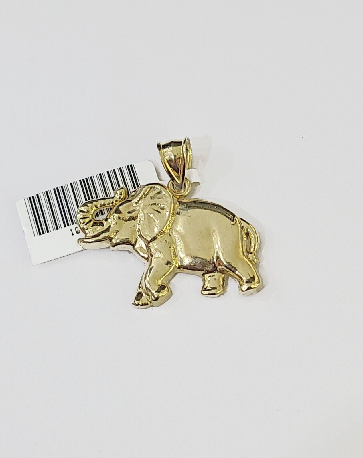 10K Real Yellow Gold Elephant Charm Pendant Gold 10k