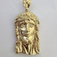 Real 14k Yellow Gold Jesus Head Charm Pendant 3"Inch Jesus face 14kt Charm Gold