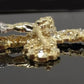 Solid Real 10k Gold Nugget Jesus Crucifix Cross Pendant Charm 4" Inch 10kt Gold