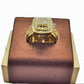 Real New 10k Yellow Gold Men's Square Shaped Wedding Ring Round Diamond size 10