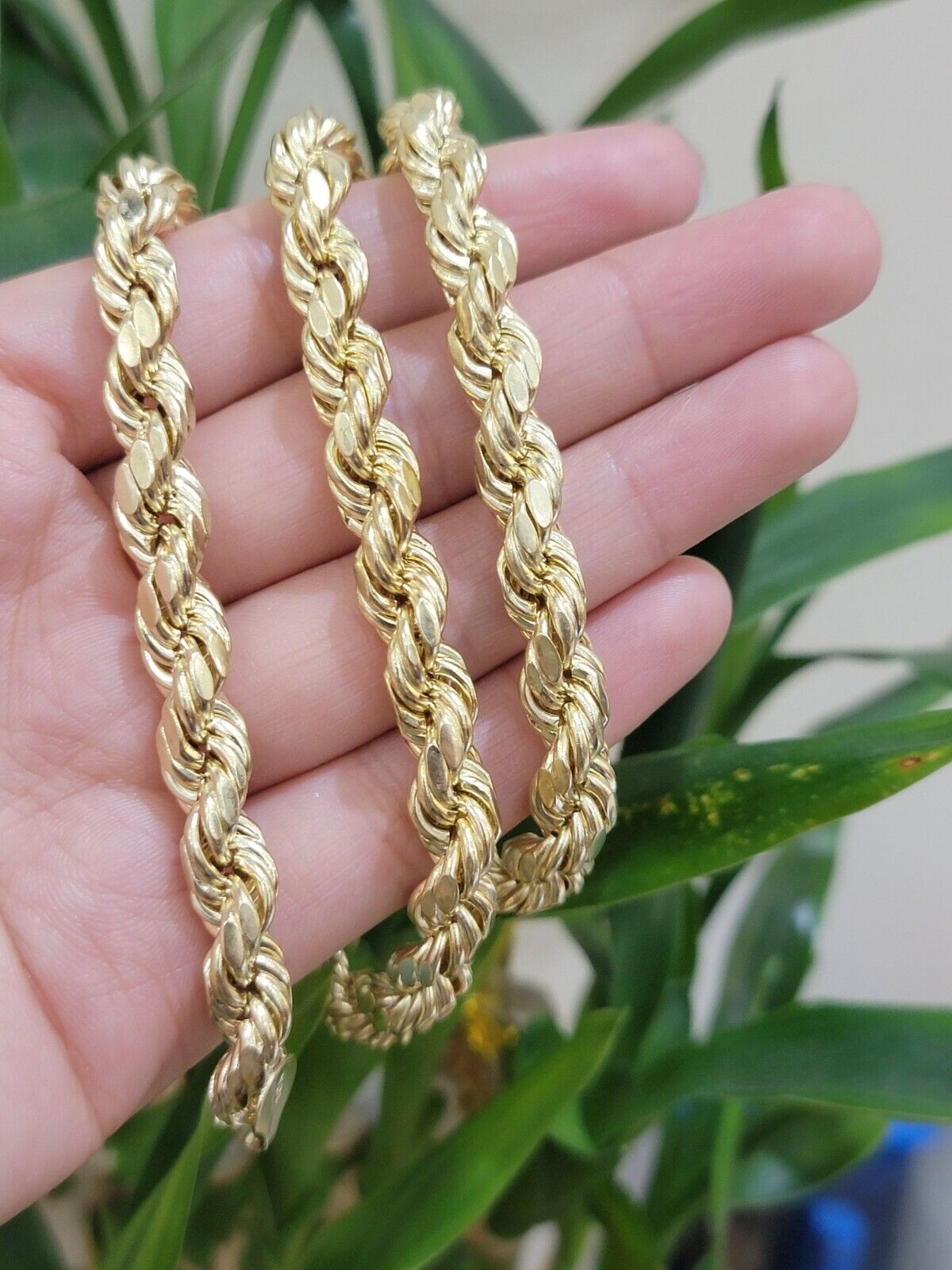 Real 10k Yellow Gold Rope Chain 28" Inch 8mm Thick Men's Necklace 10kt Gold