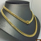 Real 14k Gold Chain 7mm Miami Cuban Link Necklace 20 inch Box Lock 14kt Yellow