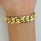 10k solid Yellow Gold Miami Cuban Bracelet 12.5 mm Link 9" inch Men's REAL 10kt