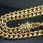Real 10k Yellow Gold 24" Inch 6mm Miami Cuban chain Necklace Box Lock