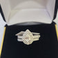 REAL 14k White Gold Diamond Ring Pear Shaped Ladies Wedding Engagement